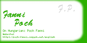 fanni poch business card
